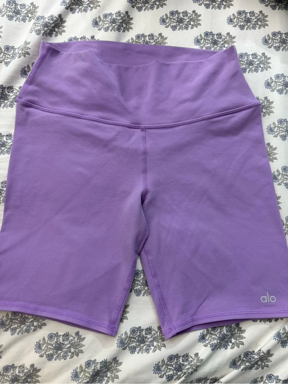 ALO Yoga Lavender High-Rise Bike Shorts